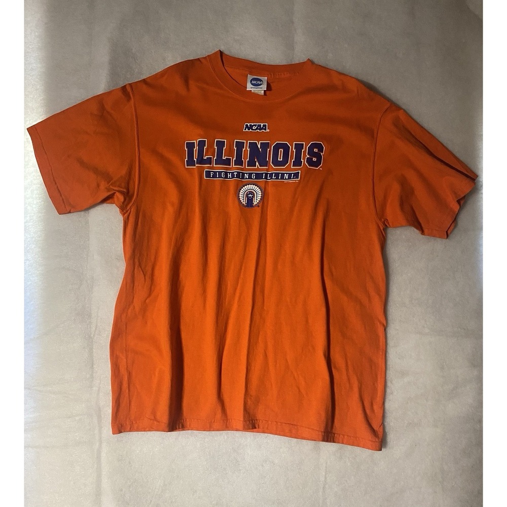 Illinois NCAA VF Image Wear XL Cotton Shirt Orange
